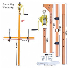 Stainless Steel Manual Mini Hoist Lifting Tool with Self-Locking Winch