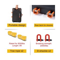 RUGCEL WINCH Portable Winch 12V DC Electric Utility winch,4500lb/2041kg Singl…