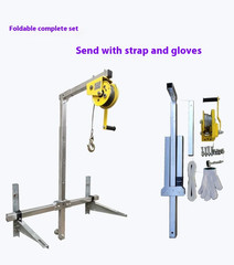 10/25m Air Conditioning Lifting Tool Folding Crane Lifting Bracket Manual Winch