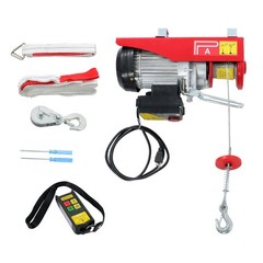 Electric Hoist 880lbs Crane Winch with Wireless Remote Control 850W 110V