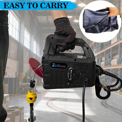 3-In-1 Electric Hoist Winch,1100Lb Portable Electric Winch with Double Hooks,110