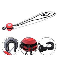 6600lbs 10ft Manual Steel Hand Chain Hoist Puller Block W/ 360° Swivel Hooks