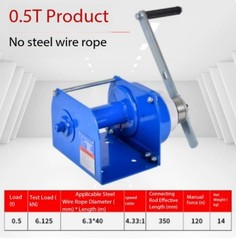 Manual Winch, Bidirectional Self-Locking, Heavy-Duty Winch, Hoist, Small Crane