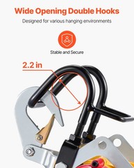 Uimoso Dual-Mode Electric Hoist Winch with 1100LBS Capacity and Remote Control
