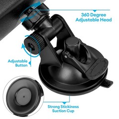 Universal 9.6” Rear View Mirror with Suction Cup for Cars, Trucks, SUVs, Vans