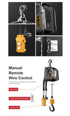 Portable Mini Hoist Home Use Lifting Machine Micro Electric Chain Hoist