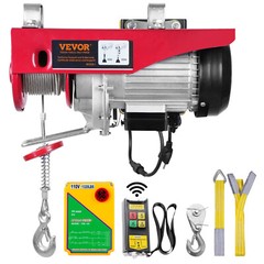 Electric Hoist 1320lbs Crane Winch with Wireless Remote Control 1150W 110V