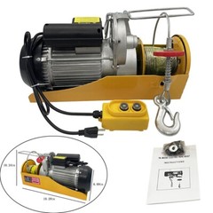 220V 2000lb Wire Rope Winch Electric Hoist Winch with Wire Rope and Mount Plate