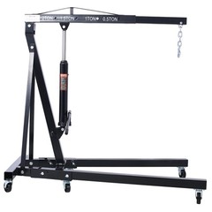 2 Ton Folding Engine Hoist Heavy Duty Steel Crane with 6 Casters