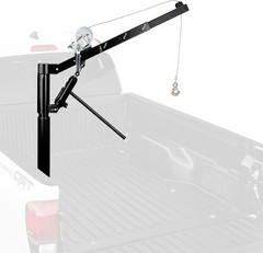 1000 lbs Hydraulic Pickup Truck Crane Hoist Jib Crane 360° Swivel Hoist Lifting