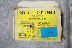 NEW HUBBELL PBS6 PUSHBUTTON PENDANT STATION