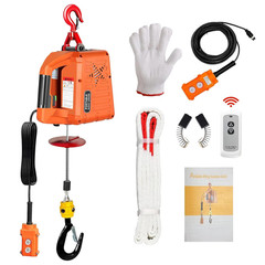 3 in 1 Electric Hoist Winch,2200 Lbs Manual/Wired/Wireless Remote Control,110/12
