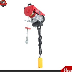 1320lbs Mini Electric Hoist 14ft Wired Remote Control 20-40ft Height 110V 1150W