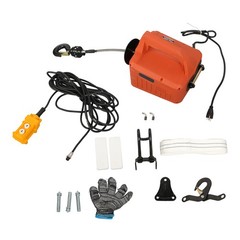 3-in-1 1500W Portable Electric Hoist Winch 1100lbs Capacity 30 ft Lifting Height
