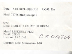 26D46 CABLE LFLEX SFT FR DRUM LINK BELT