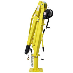 Hydraulic Pickup Truck Bed Crane, Jib Hoist with Extendable Boom, Swivel Base fo