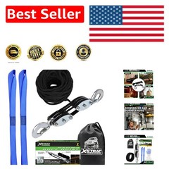 Heavy-Duty 2000 LB 50 FT Rope Hoist with Metal Wheels for Effortless Lifting