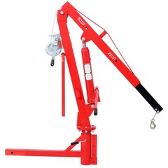 500 lb Hydraulic PWC Dock Jib Engine Hoist Crane 2″ Hitch Mount Lift, Red