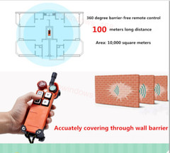 Industrial Safe Wireless Radio Remote Control 4 Button With Emergency Stop F21