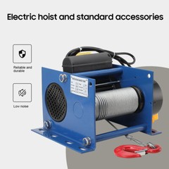 110V Electric Hoist Winch Electric Winch 30m Wire Rope 200-400KG Steel Plate