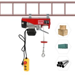 480W Electric Hoist Ceiling Pulley Overhead Crane Winch Lifting Engine Crane