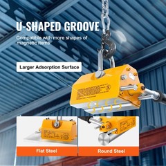 Uimoso Permanent Magnetic Lifter Lifting Magnet 880 lbs/400 kg Neodymium Hoist