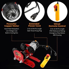 1 Ton 2204 LBS Electric Trolley for Power Hoist, Fit 2.68-4.33 in I-Beam, for PA