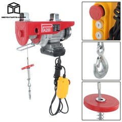 440LBS Miniature Electric Hoist with 14ft Remote Control & Single/Double Slings