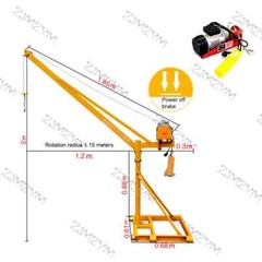 Electric Feeder Lift Building Small Lifting Crane Home Electric Hoist Crane