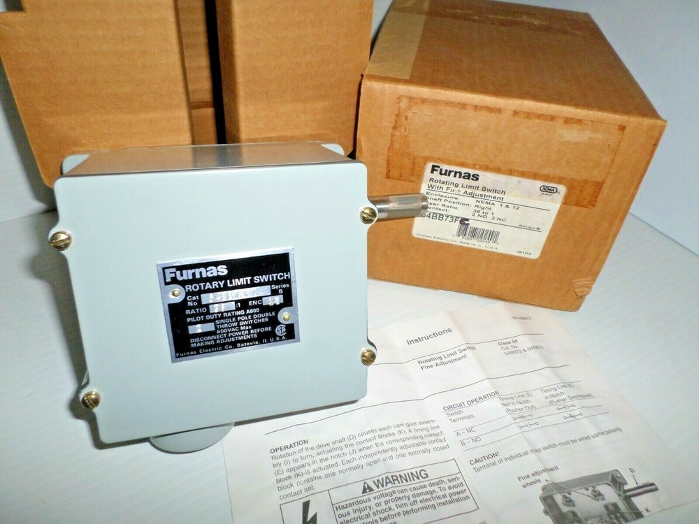 ⭐NEW⭐FURNAS 54BB73FC GEARED ROTARY CRANE LIMIT SWITCH 36:1 2-NO 2-NC GLEASON