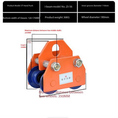 Hand-push Running Car I-beam Pulley Lifting Pulley Hand-pulled Electric Hoist
