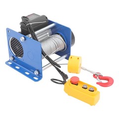 Electric Hoist Winch With Wired Control 881LBS Long Steel Wire Rope Lifting Tool