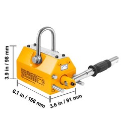 Permanent Magnetic Lifter Lifting Magnet 880 lbs/400 kg Neodymium Hoist