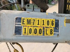 P&H 1/2 Ton Zip-Lift Cable Hoist AA2 1 Hp, 220/440 Volt w/Trolley & Pendant