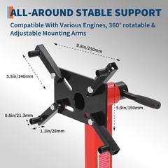 Heavy Duty Collapsible Engine Stand – 1500 lbs Capacity, 360° Rotating Head
