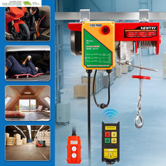 NEWTRY 1320Lb Electric Hoist Lift, Wireless & Cable Remote Control Overhead Elec