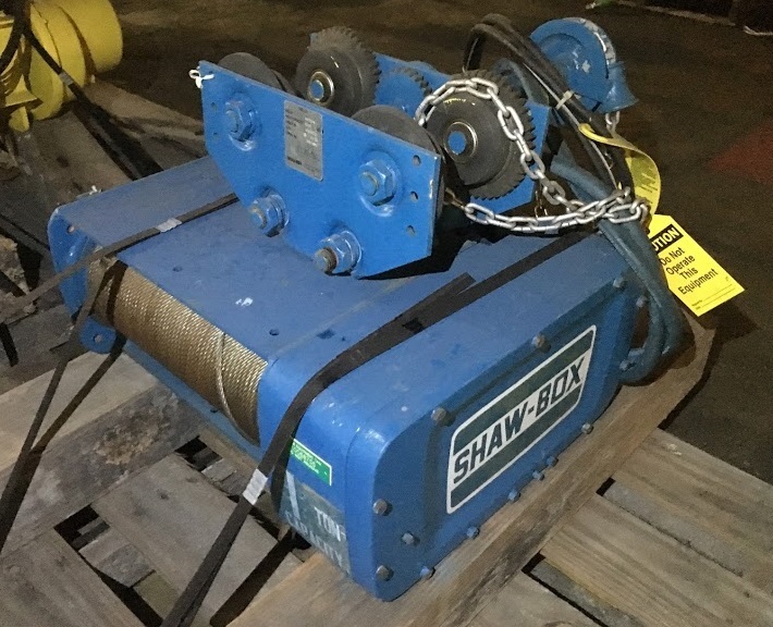 Shaw-Box 80L01050S33A Pneumatic Hoist 2000 lb Capacity 33 fpm Speed