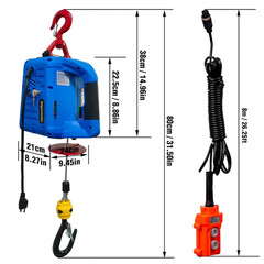 3-In-1 Electric Hoist Winch,1100Lb Capacity, Portable Electric Power Winch with