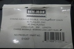 Ben-mor 51057 Double Loop Chain 200ft 115lb