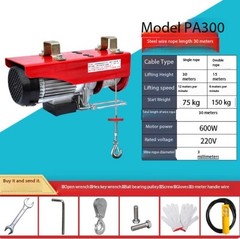 Wire Rope Electric Hoist Crane Compact Home Winch Crane Hoist Lift PA200/300