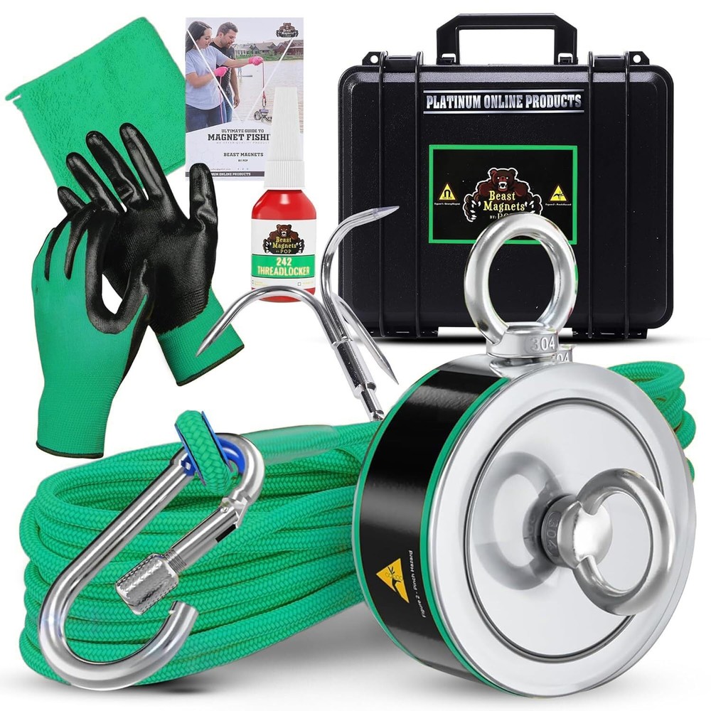 2000LB’s Complete Magnet Fishing Kit | Double 2000LB Sided