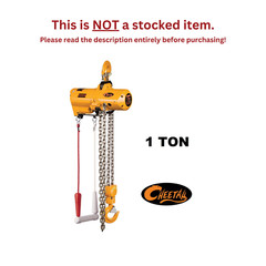 HARRINGTON TCS CORD CONTROLLED AIR HOIST, 1 TON CAPACITY, 10 FT LIFT