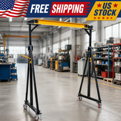 2 T Gantry Crane, 4000 LB Loading Capacity, Portable Shop Lift Hoist Adjustable