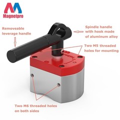 Magnetpro Multipurpose Switch Magnet, 660 LB Pull-Off Force Switchable Red