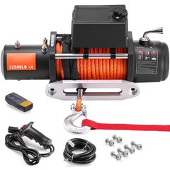 13500lbs Electric Winch Car Truck Winch 80ft Rope Wireless &Wired Remote Control