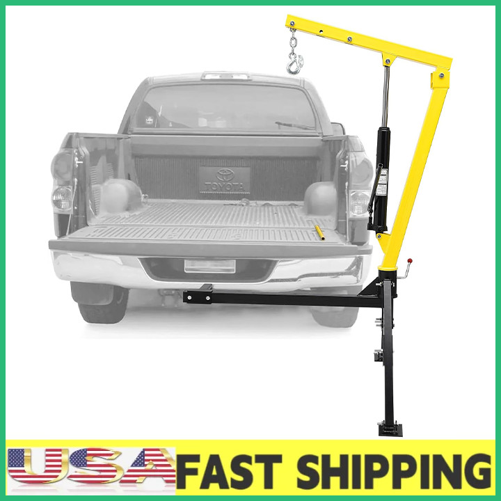 ✨Receiver Hitch Mounted Hydraulic Swivel Pickup Truck Crane,1000 lbs,360° Swivel