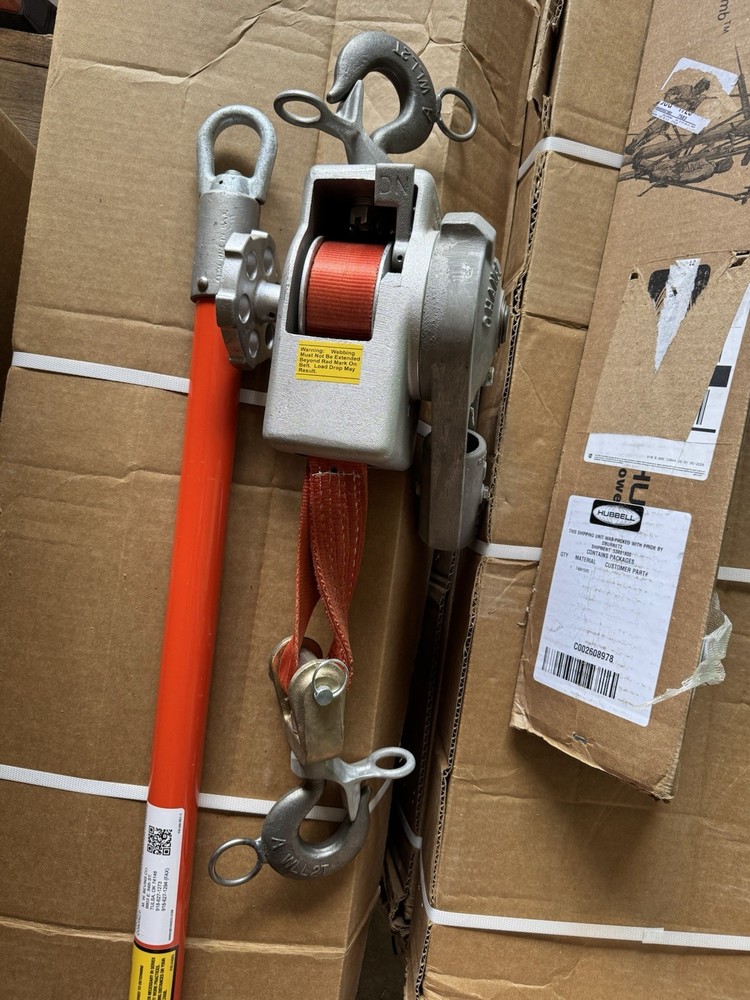 Chance Hubbell Psc3120000 Nylon Strap Hoist, 2 Ton Never Used