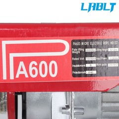 LABLT 1320lbs Electric Winch 1150W Mini Electric Hoist 14ft Wired Remote Control