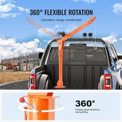 1100 Lbs Electric Pickup Truck Crane with 3500 Lbs Winch for Heavy Lifting