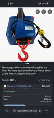 110V Wire-controlled and remote-controlled Electric Hoist 450KGX7.6M